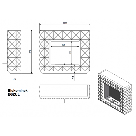 Kratki Bio EGZUL Bio kamini
