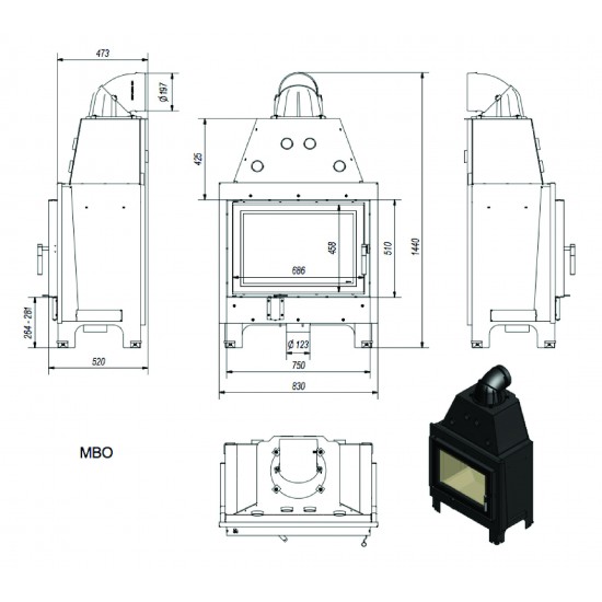 Kratki MBO/PF 15 kW Toplozračni