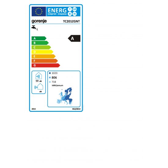 Gorenje toplotna črpalka za sanitarno vodo TC-201-ZGNT Sanitarne toplotne črpalke