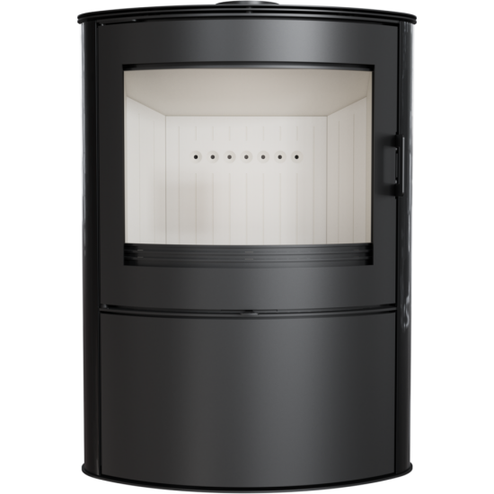 Kratki KOZA/AB/S/2/KAFEL/CZARNA 10 kW Črn, polkrožno steklo Prostostoječi