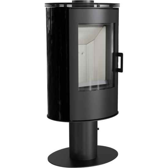 Kratki KOZA/AB/S/N/O/DR/KAFEL/CZARNY 8kW Črn, polkrožno steklo Prostostoječi