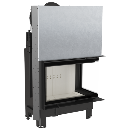 Kratki MBA/P/BS/G/SG 17 kW, ravno dvižno steklo desno in spredaj - enojno ukrivljeno steklo Toplozračni