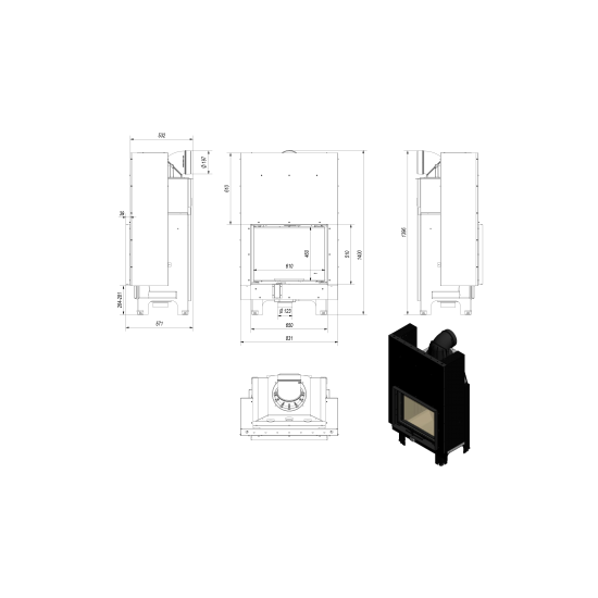 Kratki MBZ/G 13 kW, dvižni Toplozračni